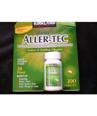 Aller-Tec-Cetirizine Hydrochloride Antihistamine 10mg 300 Tablets