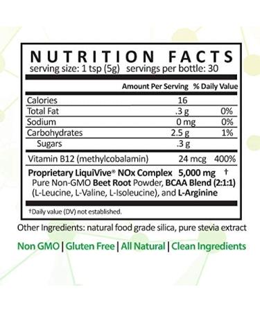 LiquiVive Beet Root Juice Powder - Nitric Oxide Booster with BCAA, Vitamin B12, L-Arginine | Immune Support & Endurance Drink Mix - Buy Online on GoSupps.com