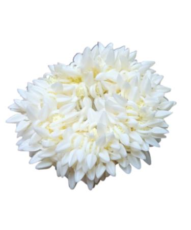 Traditional Indian Hair and Hand accessories White Gajra Artificial Flower Jewelry Handmade Veni tiara For Women Girls Party Wear bridal mehndi Hair Bun (1 pc) (Small)