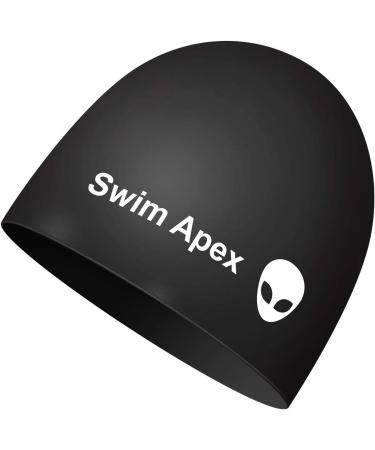 Silicone Swim Cap 2 Pack for Long Hair Women - Waterproof Durable & Anti-Slip - Keep Hair Dry - Easy On/Off - Black - Buy Online on GoSupps.com