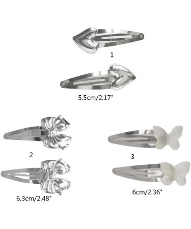 AJTUTUS Ins Korea Bowknot Butterfly Love Metal Hairpin BB Clip Side Broken Hair Bangs Clip Word Clip Forehead Simple Clip - Buy Online on GoSupps.com