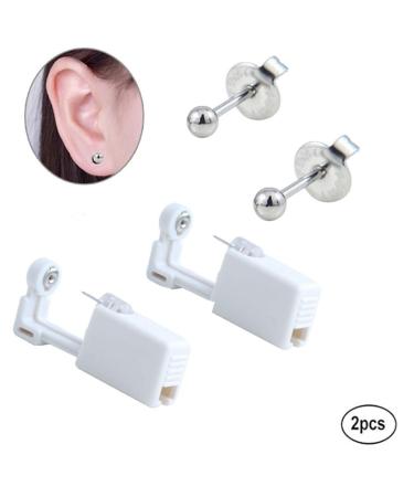 Disposable Self-Mixed Colors Ear Piercing Gun Kit for Safety - Silver - Buy Online on GoSupps.com