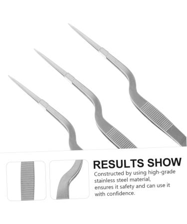 Set of 12 Stainless Steel & Ceramic Tweezers | Ear Cleaning Tool Kit for Plants & Ent | Practical Ear Cleaners | 16X1.5X1.3CMx3pcs - Buy Online on GoSupps.com