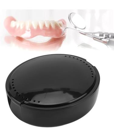 Moum Routes Prosthesis Case | Orthodontic Storage Box with Mirror | Breathable Container for Artificial Teeth | Travel & Outdoor Business Trips (Black) - Buy Online on GoSupps.com