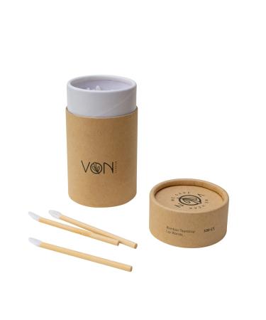 Voice of Nature Beauty Sustainable Teardrop Lip Wands - Eco-Friendly Choice for Makeup - 100% FSC-Certified Bamboo - Ideal for Precise Makeup Application - 100 Pieces