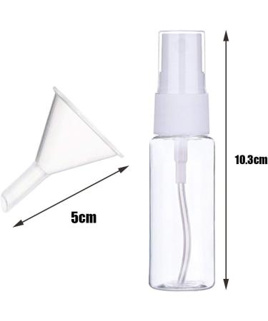 10 Pieces 30 ml Fine Mist Spray Bottles and 3 Pieces Funnel 50 x 50mm Transparent Portable Refillable Atomizer Travel Bottle Set Empty Sample Bottle Sprayer for Travel Party Cosmetic Makeup Tool - Buy Online on GoSupps.com