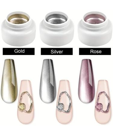 Bellecrey Chrome Gel Nail Polish 6 Colours Metallic Nail Polish Mirror Effect Spider Painting Gel Nail Varnish French Manicure Silver Rose Gold Blue Green Purple Nail Polish Set for Nail Art Design - Buy Online on GoSupps.com