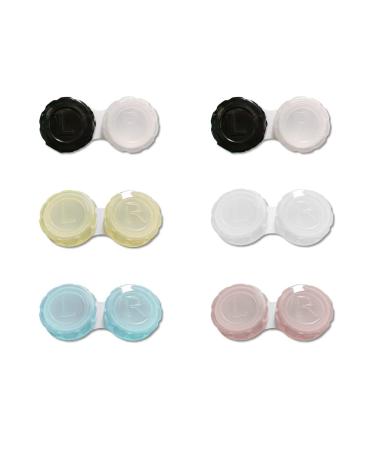 6PCS Contact Lens Case Protective Cover for Contact Lenses Glasses Case Portable Travel Contact Lens Set