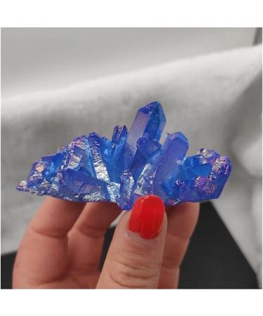1pcs Crystal Cluster Specimen Blue Angel Aura Flower Natural Electroplating Gemstone Quartz Cluster Home Collections (Size : 80-100) - Buy Online on GoSupps.com