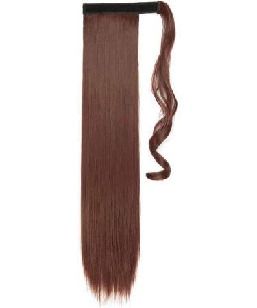 S-noilite 23 Straight Wrap Around Ponytail Clip in Hair Extension - Dark Auburn (58cm) Long Popluar Style - 23 Inch - Buy Online on GoSupps.com
