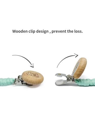 PandaEar 6 Pack Handmade Braided Cotton Pacifier Holder Clips - Unisex Baby Binky Straps for all Pacifiers and Teethers - Buy Online on GoSupps.com