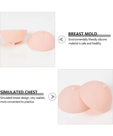 EXCEART Practice Skin Silicone Breast Plate Fake Boobs Mastectomy Prosthesis Silicone Breast Mold 3D Chest Tattoo Practical Tool for Crossdresser Transgender Costume - Buy Online on GoSupps.com