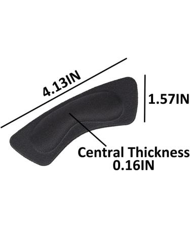 MICPANG Heel Pads Cushion - Self-Adhesive Foot Care for Women and Men - 3 Pairs (Black) - Soft Shoe Insert Grips Liner - Buy Online on GoSupps.com