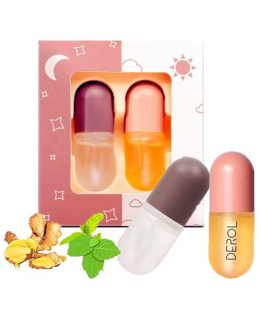 Lip Plumper Set, Day and Night Lip Plumper Gloss/Plumping Lip Balm/Lip Cosmetics Lip Mask for All Day