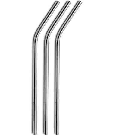 Hgyteel 3 Pcs Reusable Stainless Steel Metal Drinking Straw Reusable Straws + 1 Cleaner Brush Kit - Buy Online on GoSupps.com