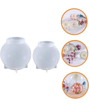 STOBOK 2pcs Ball Mold Round Mold Round Soap Molds Crystal Casting Mold Candle Wax Mold Sphere Making Candle Making Mold Silicone Mold Silicone Ball Silica Gel One Body White White 5.9X5.9X5.9CM - Buy Online on GoSupps.com