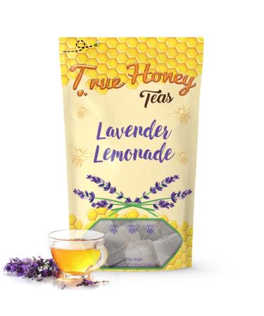 True Honey Lavender Lemonade Tea Bags - Honey Crystals Blended in Every Sachet - Tranquil Tea for Sleep, Stress Relief and Calm - All Natural Organic Chamomile Herbal Caffeine Free Tea Bag 24 Count