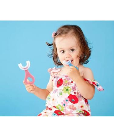 U-Shaped Children's Toothbrush (Blue, 9cm) - Ages 2-6 | Easy Clean for Kids - Buy Online on GoSupps.com