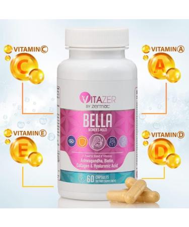 Zermat Multivitamin for Women Vitazer Bella Women's Multi Live a Healthier Life 60 Capsules. - Buy Online on GoSupps.com