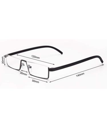 Kokobin Ultra-Light Reading Glasses - 2 Pack TR90 Frame for Men & Women +1.25 Diopters with Case - Stylish Half-Glasses in Black & Brown - Buy Online on GoSupps.com