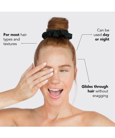 Kitsch Satin Scrunchies - Frizz Prevention and Style Preservation - 5 Pack in Black - Buy Online on GoSupps.com