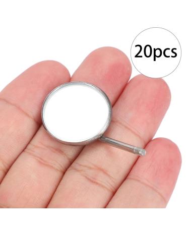 20-Part Stainless Steel Front Tooth Mirror Set - Toothed Mouth Mirror with Handle | Intraoral Tissue Accessories for Perfect Dental Care - Buy Online on GoSupps.com