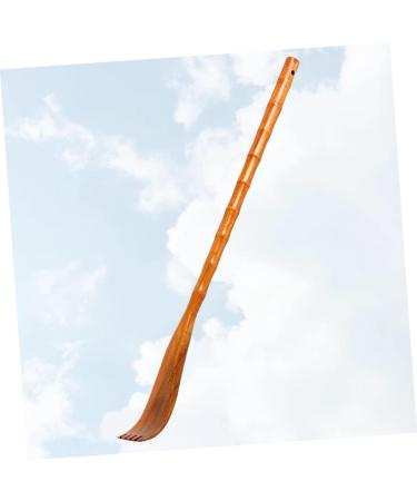 Fomiyes Wooden Back Massage Device & Shoe Helper - Portable Bamboo Back Scratcher 48x3.8cm Khaki - Buy Online on GoSupps.com