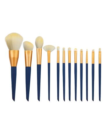 DFHBFG Makeup Brush 12 Sets Soft Hair Long Pole Universal Blush Brush Loose Powder Brush Foundation As shown D