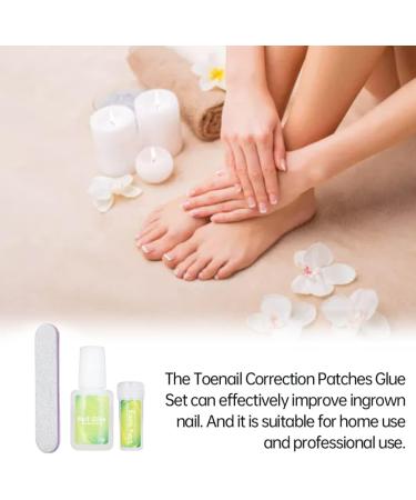 Ingrown Toenail Correction Kit Ingrown Toenail Patch Correction Kit Elastic Toe Nail Straightener Patch with Nail File Glue - Buy Online on GoSupps.com