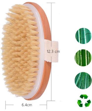 YingRen Bath Body Brush Set for Exfoliating Dry Skin - Lymphatic Drainage Massage + Natural Loofah Brush - White - Buy Online on GoSupps.com