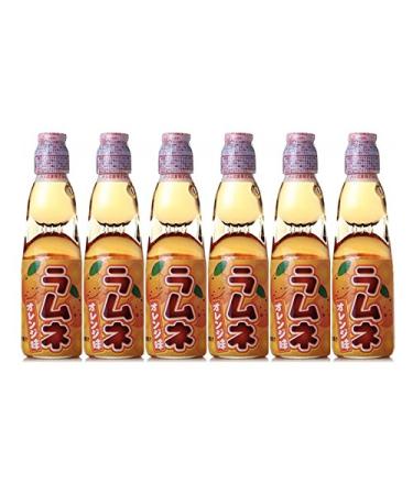 Hatakosen Ramune Soda – Orange Flavor 200ml (6 bottles)