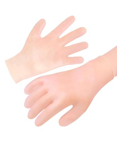 Moisturizing Foot Socks Gloves Overnight Silicone Overnight Gloves Dry Hands Non-Slip Palm Elastic Lotion Gloves Lotion Socks Women's Spa Gel Gloves for Dry Cracked Hands Care for Women Men Skin