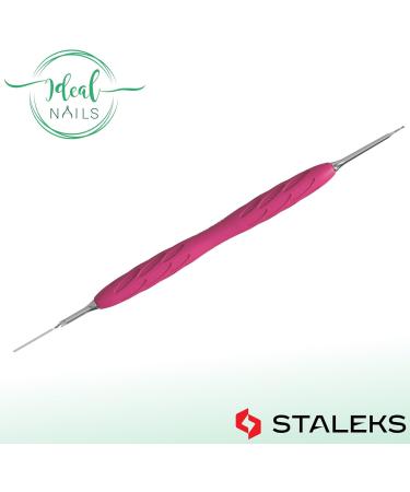 STALEKS UNIQ PQ-11/1 Double Manicure Instrument with Silicone Grip (Ring + Flat Straight Slider) - Buy Online on GoSupps.com