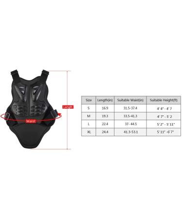PELLOR Motorcycle Armor Vest Chest Back - Men's Motocross Body Guard Vest | Cycling, Skiing, Riding, Skating - Anti-Fall Protective Gear Armor Vest (Medium) - Buy Online on GoSupps.com