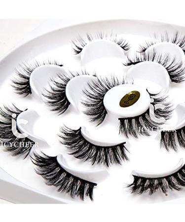 Icycheer 5D Handmade Fluffy Dramatic False Eyelashes - 7 Pairs Thick Multi-Layered Pack - Buy Online on GoSupps.com