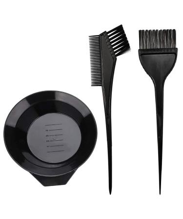 Wendapai hair dye 3-part hair dye brush and bowl set double-sided comb and bowl set hair dyel set hairdressing tool for home improvement salon