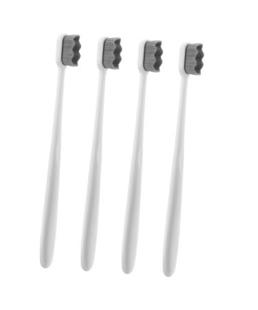 Gatuida 4 pieces of soft toothbrush toothbrushes made of nylon toothbrush toothbrush with soft bristles for adult travel toothbrush cosmetics white pp cleaning brush child 1 piece (1 Pack) white