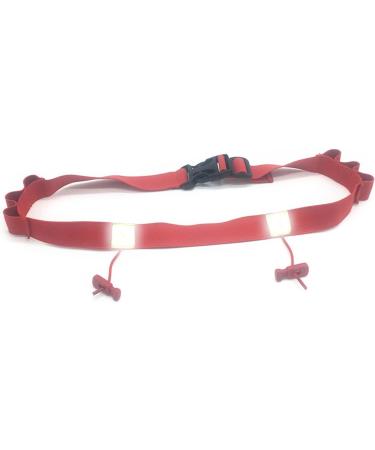 Running Number Belt with Elastic Gel Loop & Reflective Strip | Start Number Belts for Runners Cyclists & Triathletes - Blue - Buy Online on GoSupps.com