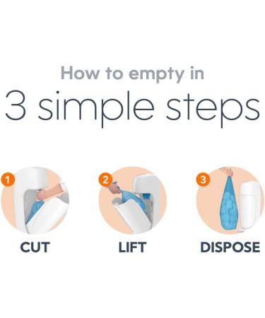 Diaper Genie Complete Diaper Pail System White - AMAZON EXCLUSIVE - includes 4 Carbon Filters and 1 refill White 69.8 x 31.3 x 24.3 cm Complete with 1 refill and 4 Carbon Filters - Buy Online on GoSupps.com