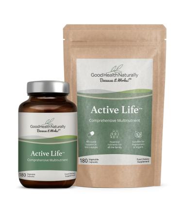 Active Life Capsules - Daily Multivitamin Supplements for Immune System | 180 Capsules - Good Health Naturally