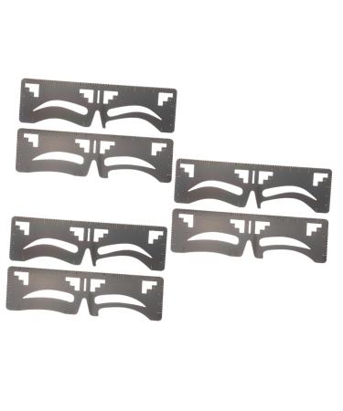 FOMIYES 6 Pcs Eyebrow Ruler Brow Stencil Brow Shaping Stencil Eyebrow Makeup Tools Labeling Eyebrow Trimming