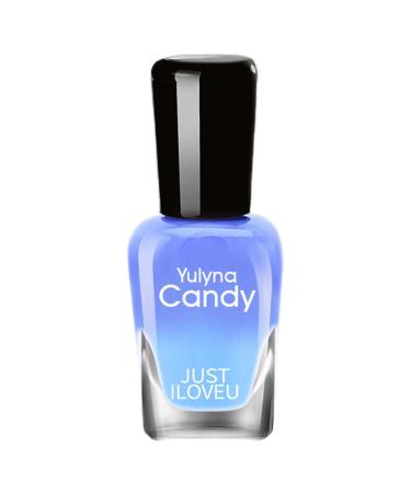 Mood Changing Nail Polish | Temperature Colour Changing Gel Nail with Glossy Gel Nail Polish Long Lasting Soak Off for Girlfriend Blue Purple Sky
