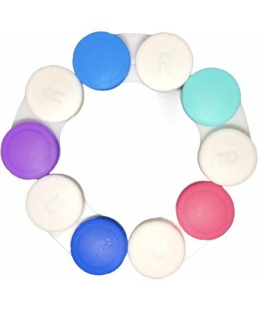 SUUM Colored Contact Lens Holder - 20 Pieces in 5 Colors | Durable & Stylish Cases for Contact Lenses - Buy Online on GoSupps.com