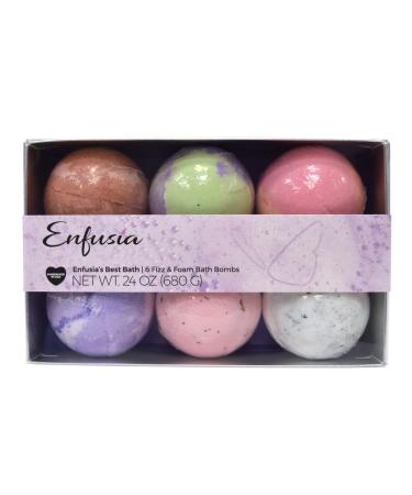 6 Piece Bath Bomb Gift Set-6 Medium Sized Bath Bombs- Natural  Moisturizing Bath Bombs for Women and Men-Relaxing rejuvenating and Beautifully Scented-Handmade