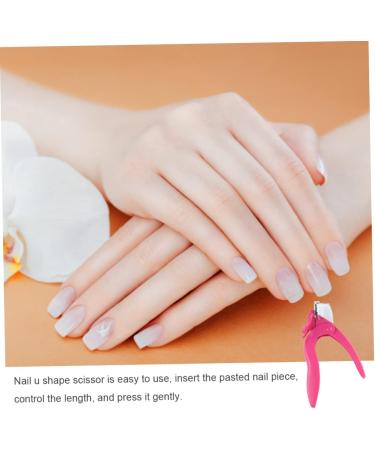 Acrylic Nail Clipper U Shaped False Nail Tip Cutter Stainless Steel Trimmer Scissors Rosy Nail Clippers Nail Care - Buy Online on GoSupps.com