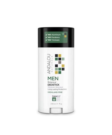 Andalou Naturals CannaCell MEN Botanical Deodorant, Mountain Pine, 2.65 Ounce Highland Pine