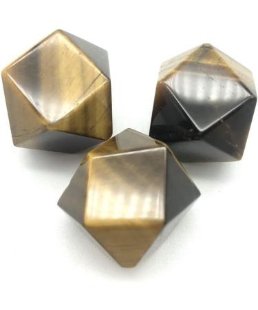 Natural Crystal Rough Natural Quartz Crystal Natural Yellow Tiger Eye Crystals Stone Carved Polyhedron Shaped Smooth Stone Crystals Room Decoration Home Office Decor - Buy Online on GoSupps.com