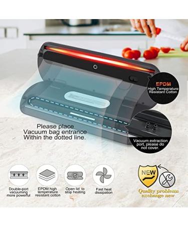 KitchenBoss Food Vacuum Sealer Machine - Automatic Sealing for Dry and Moist Foods | Includes 5 Pcs Food Vacuum Bags - Buy Online on GoSupps.com