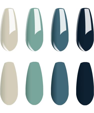 Vishine 4Pcs Gel Nail Polish - Grey Green Beige Aquamarine Color Soak Off UV LED Nail Gel Polish Nail Art Starter Manicure Salon DIY at Home 8ml 4 Colour-C016 - Buy Online on GoSupps.com