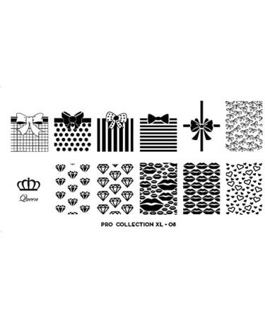 Moyou Stamping Schablone Pro XL 08 - High-Quality Nail Art Stencils for Professional Results | International Shipping Available - Buy Online on GoSupps.com